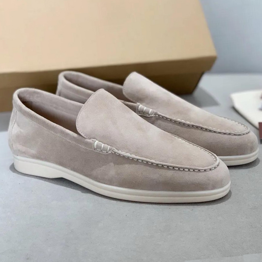 Lazaro | Suède loafers met leren binnenzool