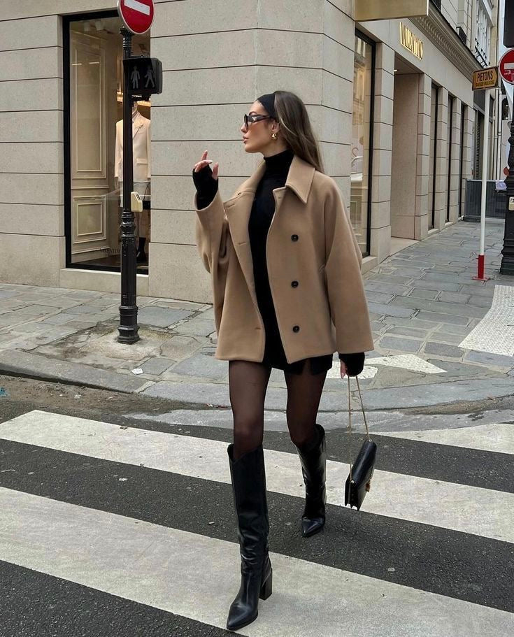 Olive Dames Trenchcoat | Zachte Wol, Oversized