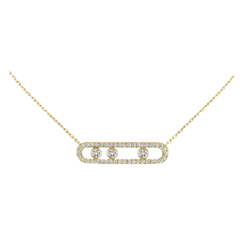 ÉLIORA | Verfijnde Ketting met Bewegende Diamanten