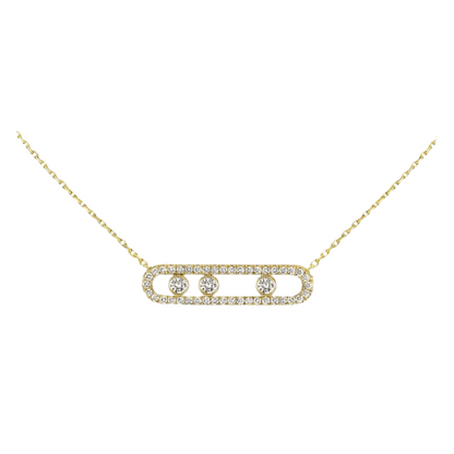 ÉLIORA | Verfijnde Ketting met Bewegende Diamanten