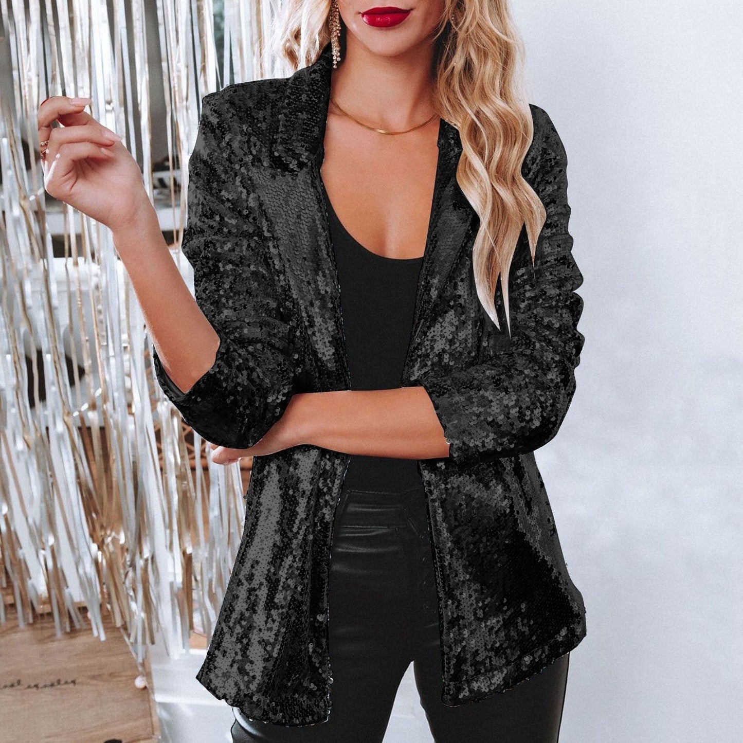 Paillette Glamour Dames Blazer | Lichtgewicht en Elegant 1