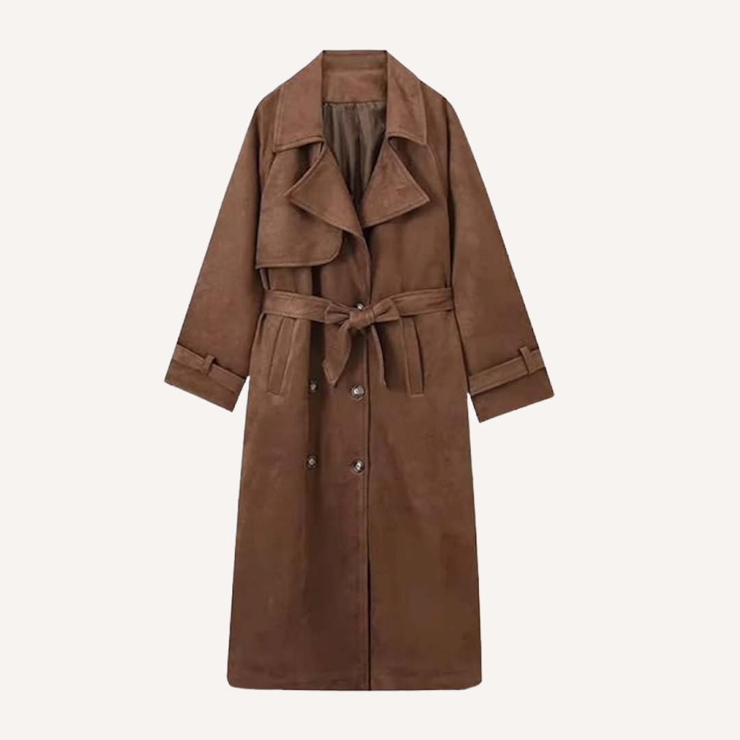 Pia Dames Trenchcoat | Imitatiesuède, Oversized Lange Trenchcoat Dames 1