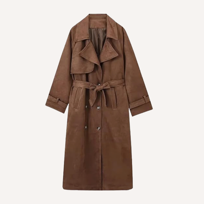 Pia Dames Trenchcoat | Imitatiesuède, Oversized Lange Trenchcoat Dames 1
