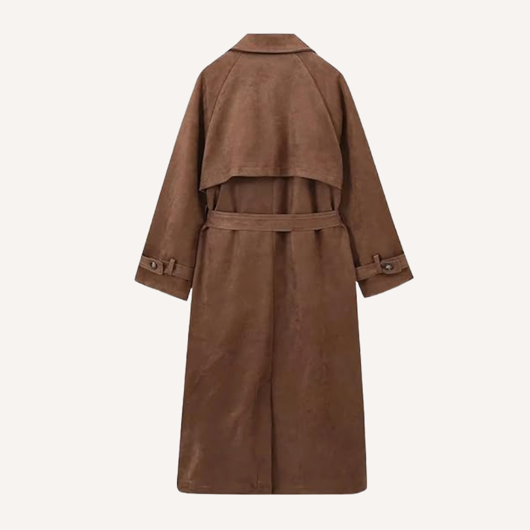 Pia Dames Trenchcoat | Imitatiesuède, Oversized Lange Trenchcoat Dames 2
