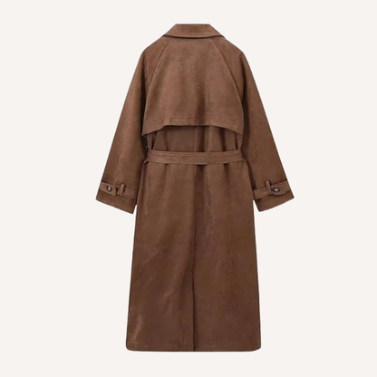 Pia Dames Trenchcoat | Imitatiesuède, Oversized Lange Trenchcoat Dames 2