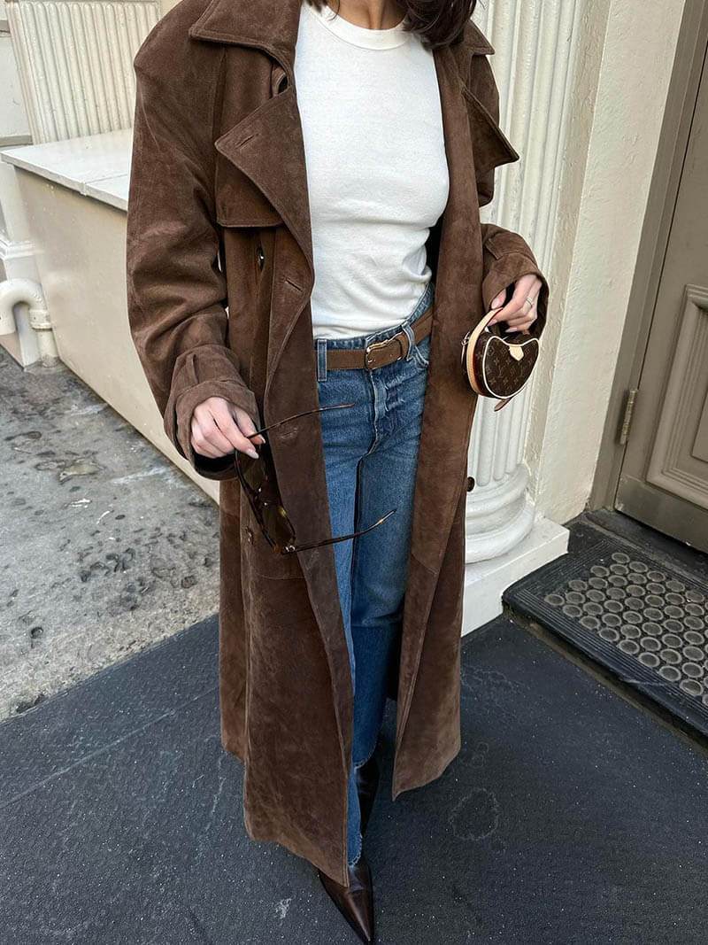 Pia Dames Trenchcoat | Imitatiesuède, Oversized Lange Trenchcoat Dames 6