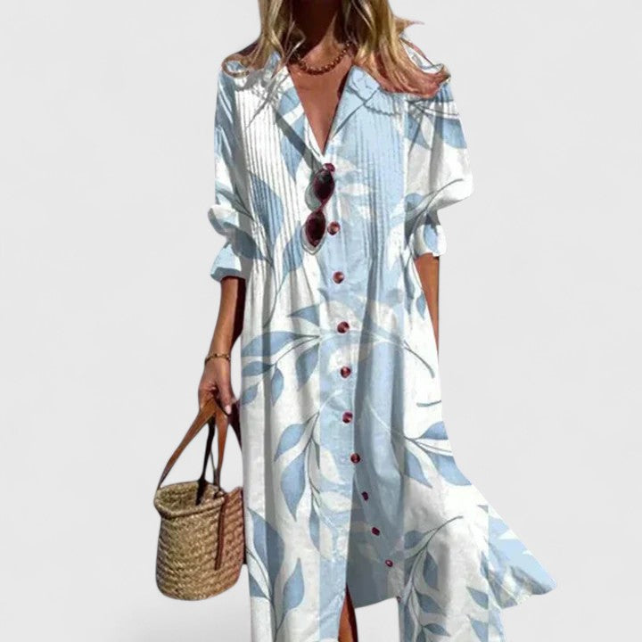 Pia Lange Jurk Dames | Boho Chic, Flatterende Pasvorm, Kleurrijk 1
