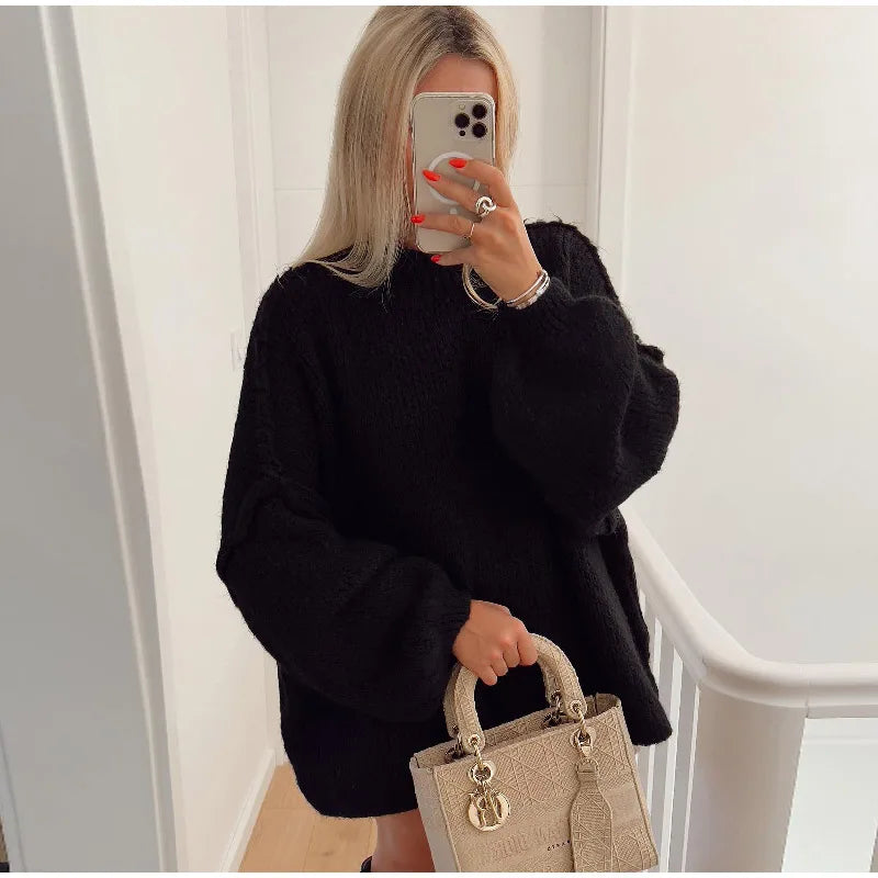 Ravi Dames Oversized Gebreide Trui | Polyestermix, Casual Comfort 0