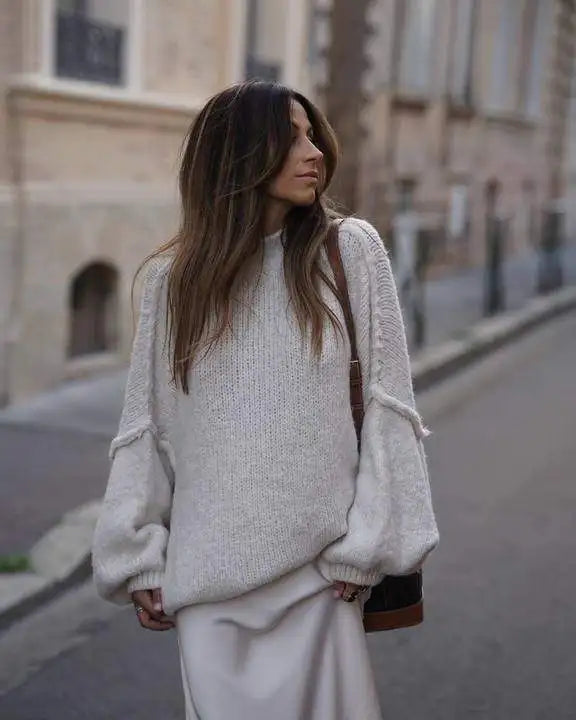 Ravi Dames Oversized Gebreide Trui | Polyestermix, Casual Comfort 1