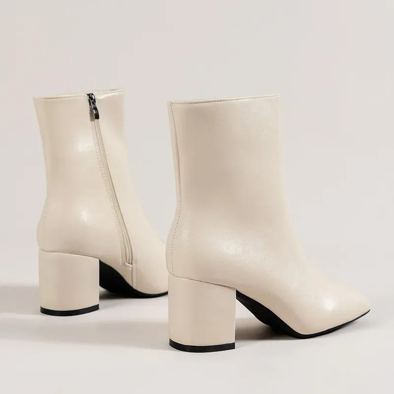 Rina Dames Enkellaarsjes | Zwarte Blokhak, Elegant Design 6