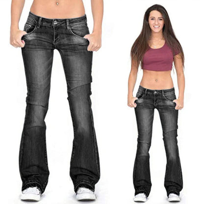 Rina Dames Flared Jeans | Hoogwaardig Denim, Lage Taille 4