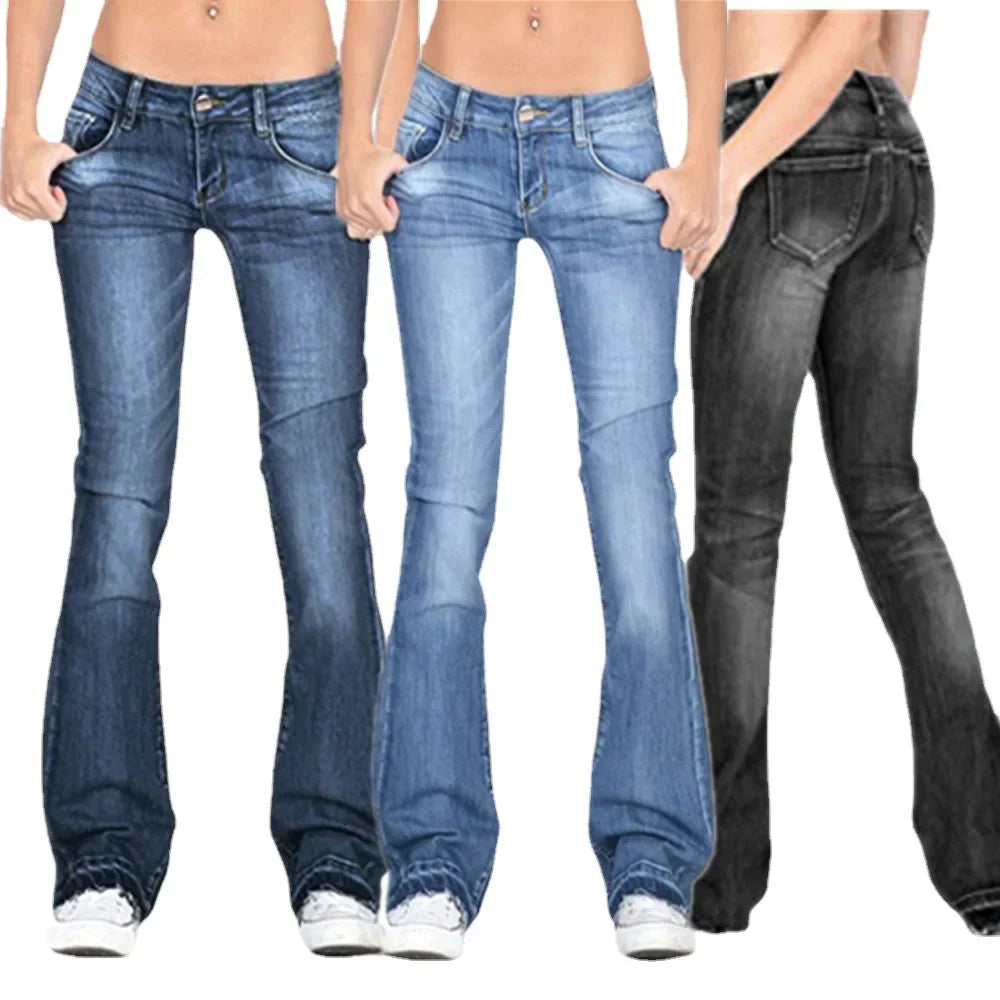 Rina Dames Flared Jeans | Hoogwaardig Denim, Lage Taille 5