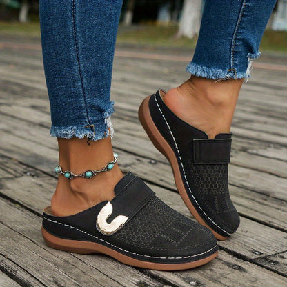 Rina Dames Pantoffels | Comfortabel PU, Orthopedisch Sloffen 0