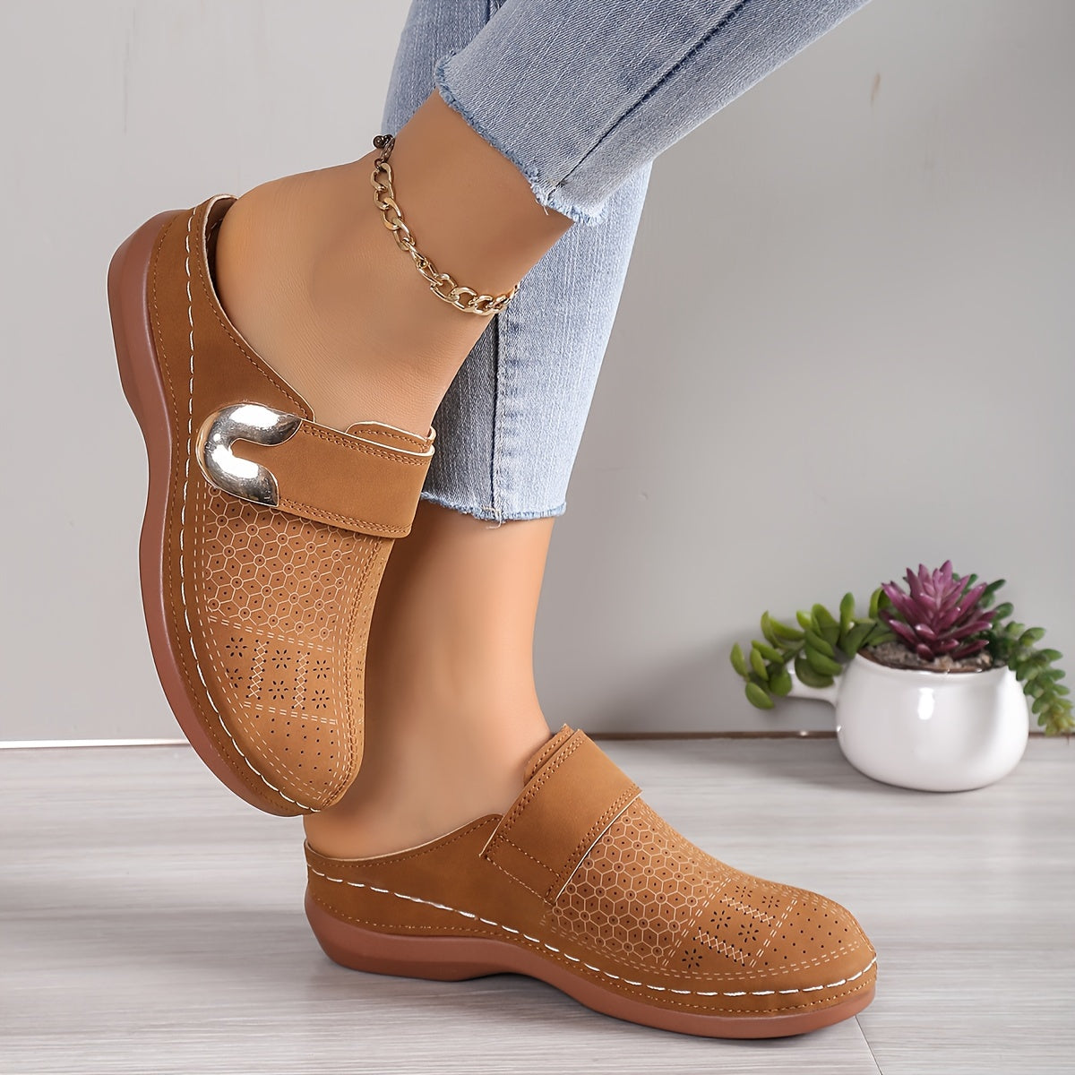 Rina Dames Pantoffels | Comfortabel PU, Orthopedisch Sloffen 2