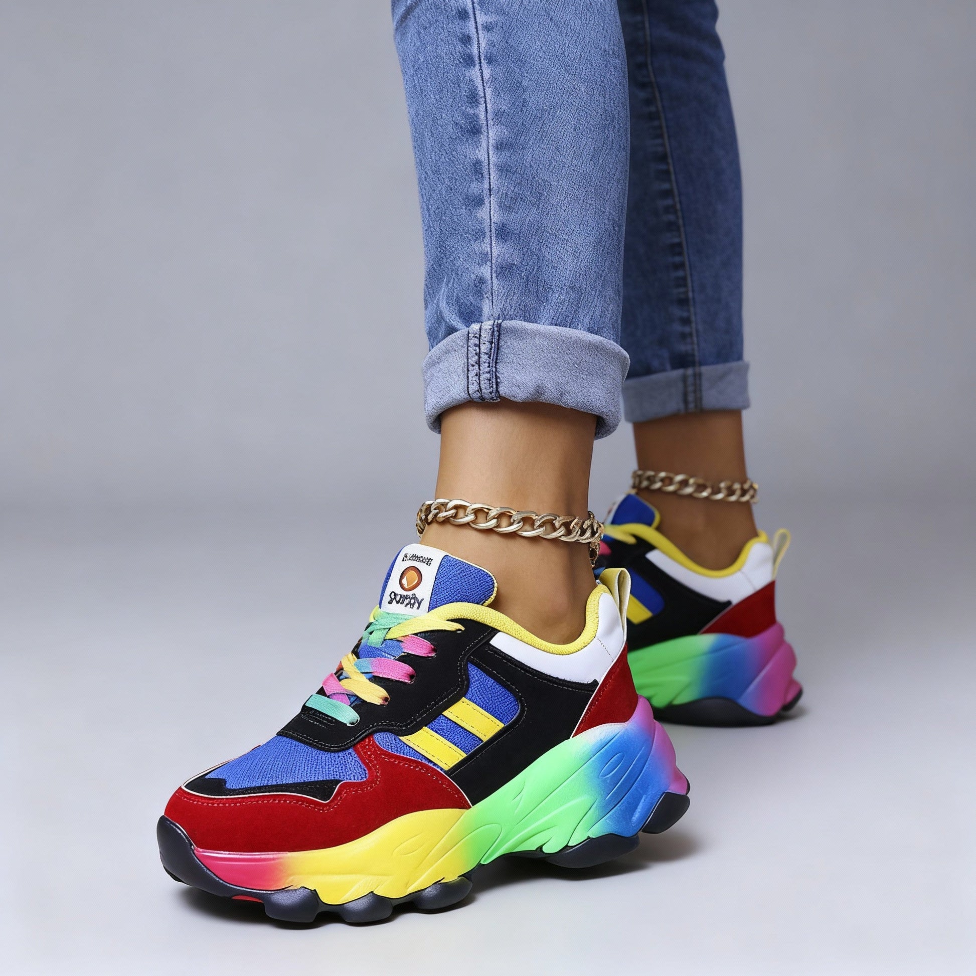 Rina Dames Sneakers | Ultralicht, Schokabsorberend, Veelkleurig Design 3