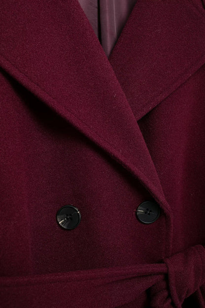 Royal Burgundy Wool Coat