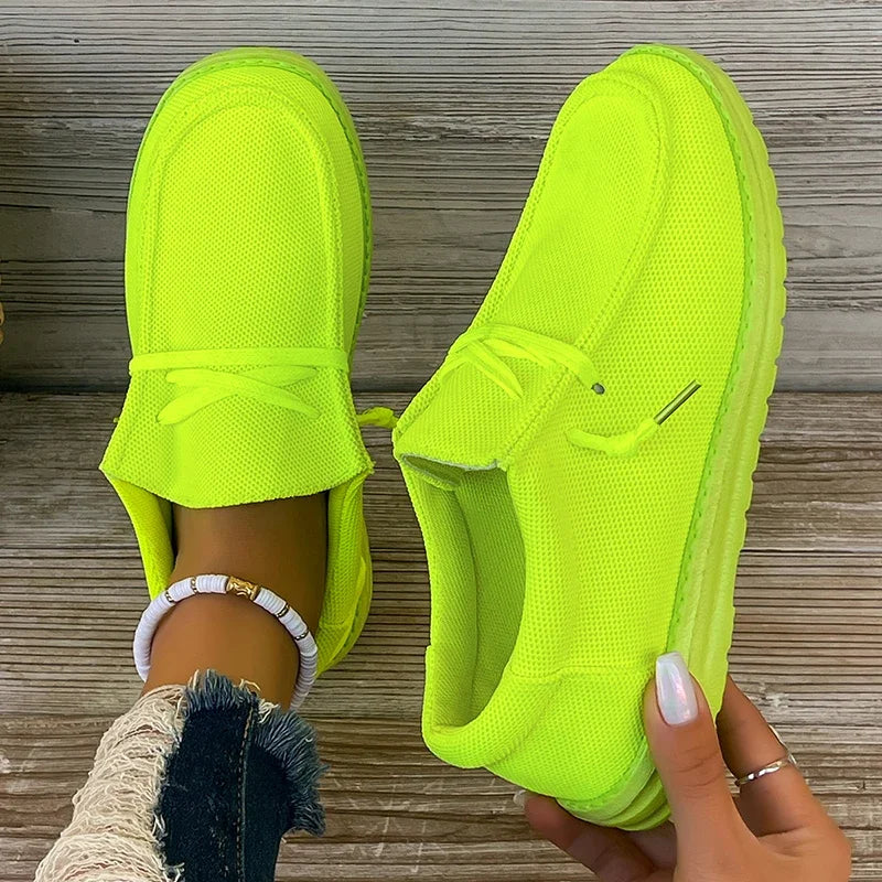 REVANA | Ademende platform sneakers met trendy hoogte