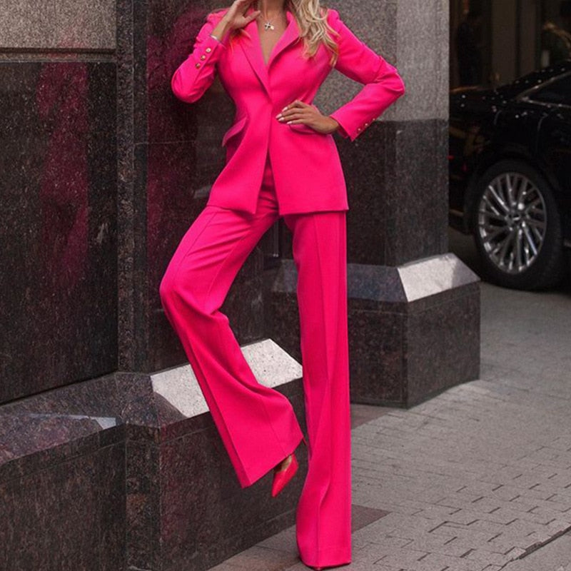 Noor | Stijlvol Damespak met Getailleerde Blazer en Broek