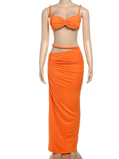 Soraya – Sexy 2-delige Bandage Set met Ruched Rok