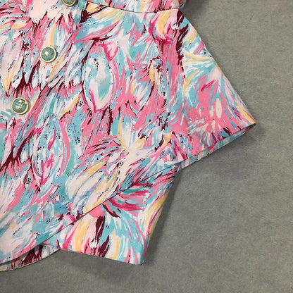 LEONTINA | Sculpturale Strapless Mini Jurk met Abstracte Print