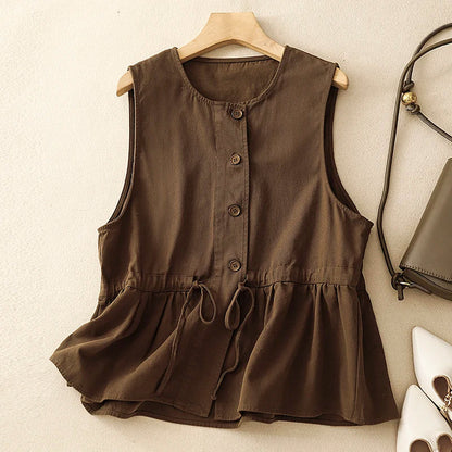 Isla Breeze – Losvallend Katoenen Vest voor Dames