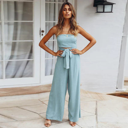 ELVINA | Strapless Jumpsuit met Luchtige Pasvorm en Flatterende Taille