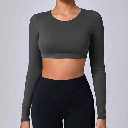 REYA | Cropped Longsleeve Top met Push-up Effect