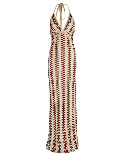 V-Hals Halter Jurk – Sexy en Elegant voor Zwoele Zomeravonden
