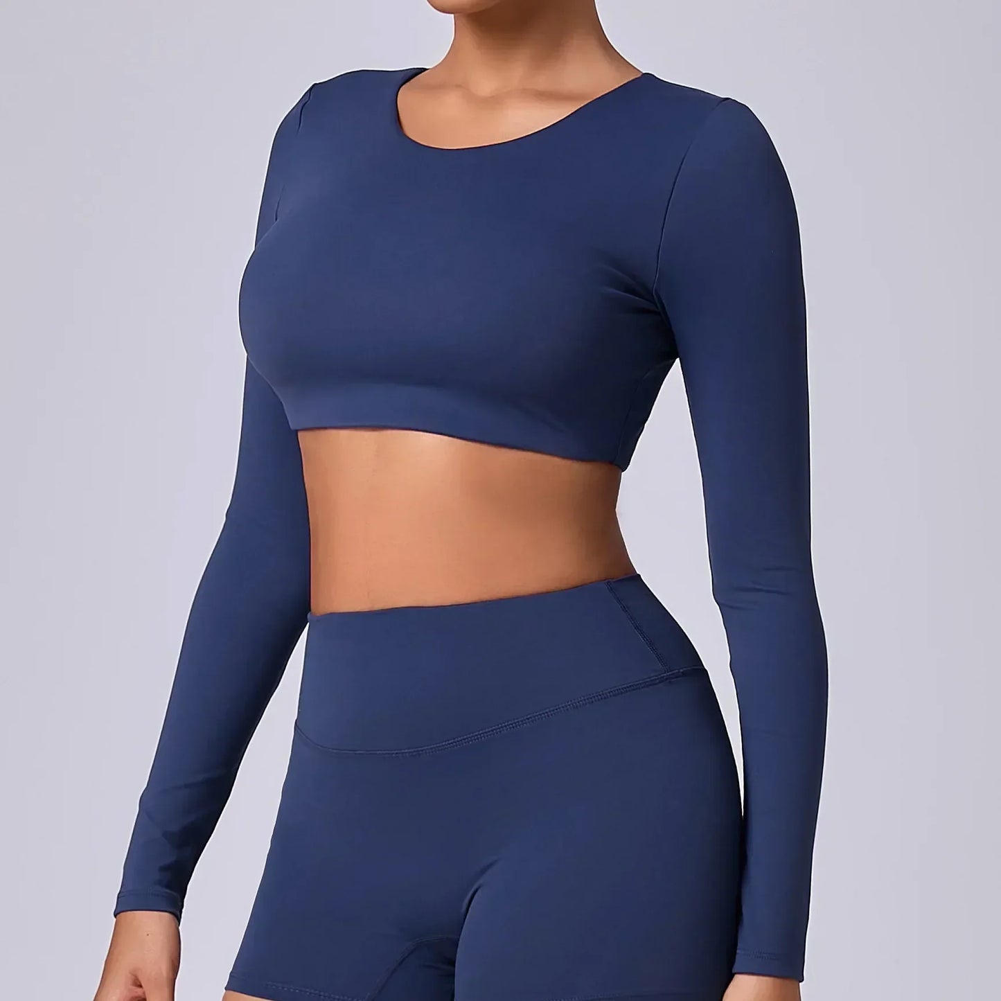 REYA | Cropped Longsleeve Top met Push-up Effect