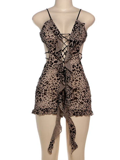 Wild Elegance – Leopard Romper met Luxe Flocking