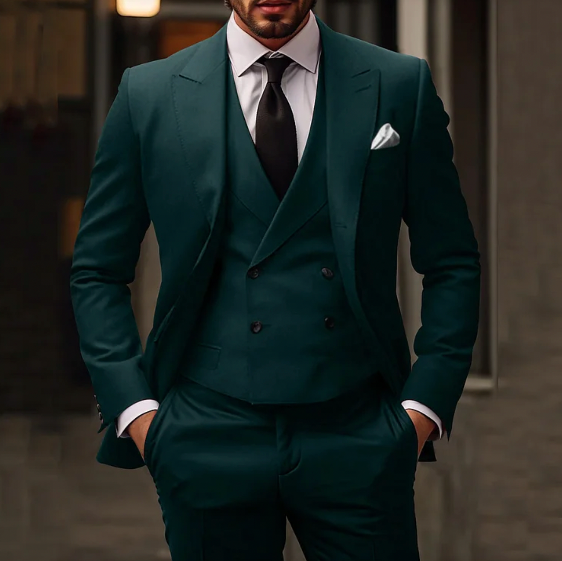 SEBASTIEN | 3-delig Slim-Fit Herenpak Blazer Gilet Pantalon 2