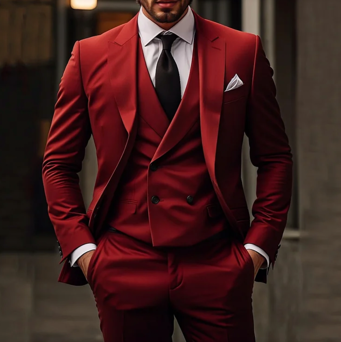 SEBASTIEN | 3-delig Slim-Fit Herenpak Blazer Gilet Pantalon 3