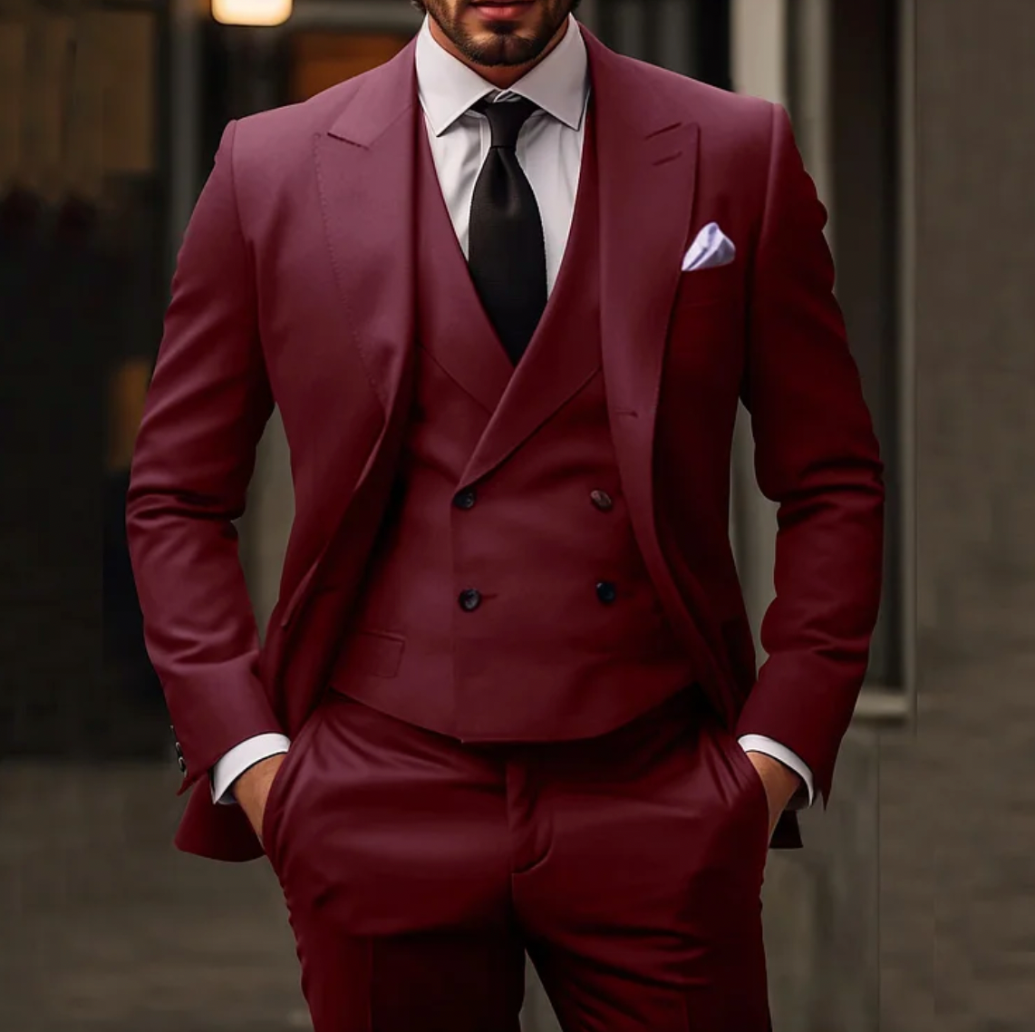 SEBASTIEN | 3-delig Slim-Fit Herenpak Blazer Gilet Pantalon 4