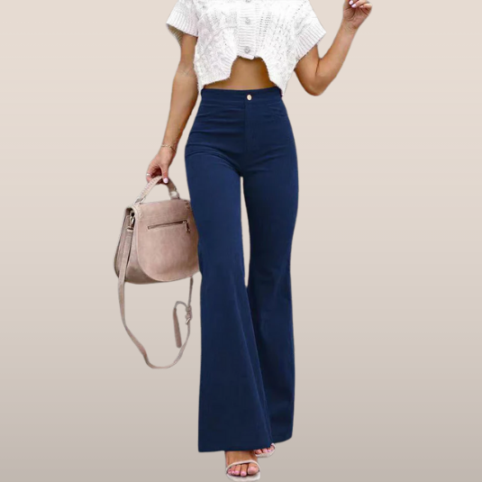 SELENE | Dames flared broek – Hoge taille en aansluitende pasvorm 1