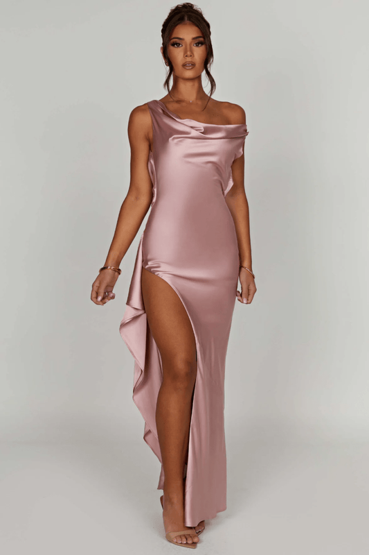 SERAPHINA | maxi-jurk van luxe satijn 0