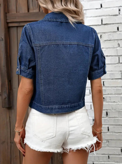 Sabrine Dames Spijkerjack | Ademend Denim, Casual Lang Spijkerjack