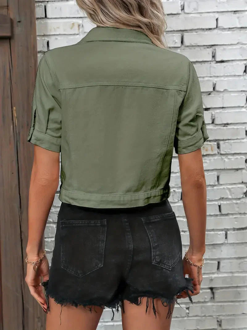 Sabrine Dames Spijkerjack | Ademend Denim, Casual Lang Spijkerjack