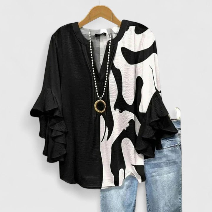 Saryphia Dames Blouse | Ademend, Elegante Bloemenprint 4