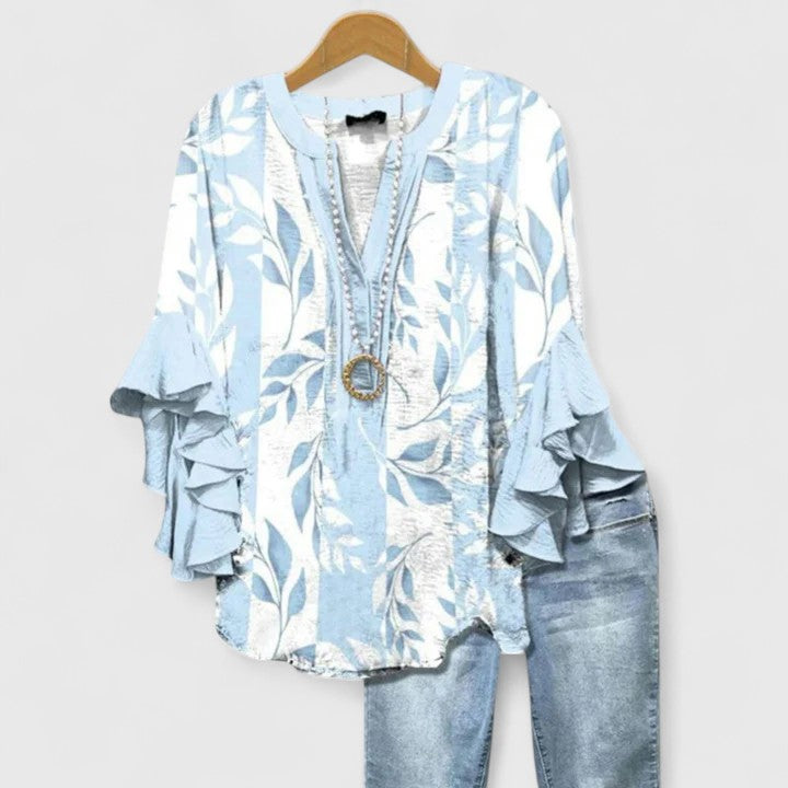Saryphia Dames Blouse | Ademend, Elegante Bloemenprint 6
