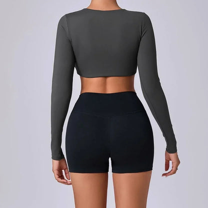 REYA | Cropped Longsleeve Top met Push-up Effect