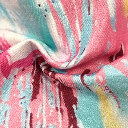 LEONTINA | Sculpturale Strapless Mini Jurk met Abstracte Print