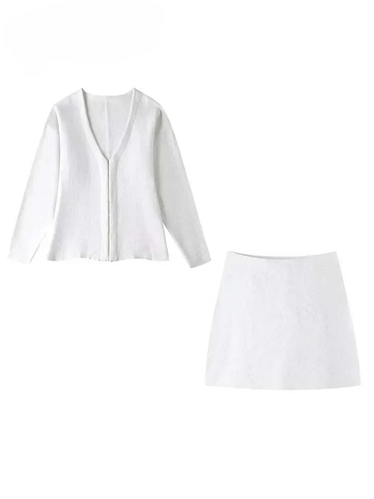 MIREILLE – Chique Blazer & Rok Set voor een Zelfverzekerde Look