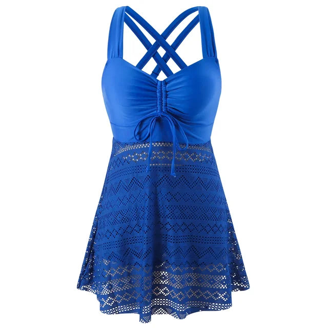 ELIANE | Tankini Set met Verfijnde Pasvorm & Volledige Bedekking