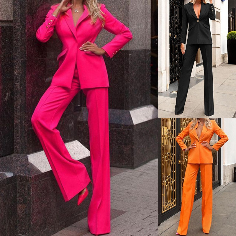 Noor | Stijlvol Damespak met Getailleerde Blazer en Broek
