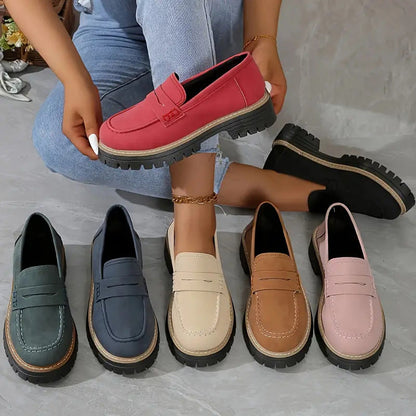 Sienna Zwarte Loafers Dames | Comfortabele Plateauzool, Antislip 1