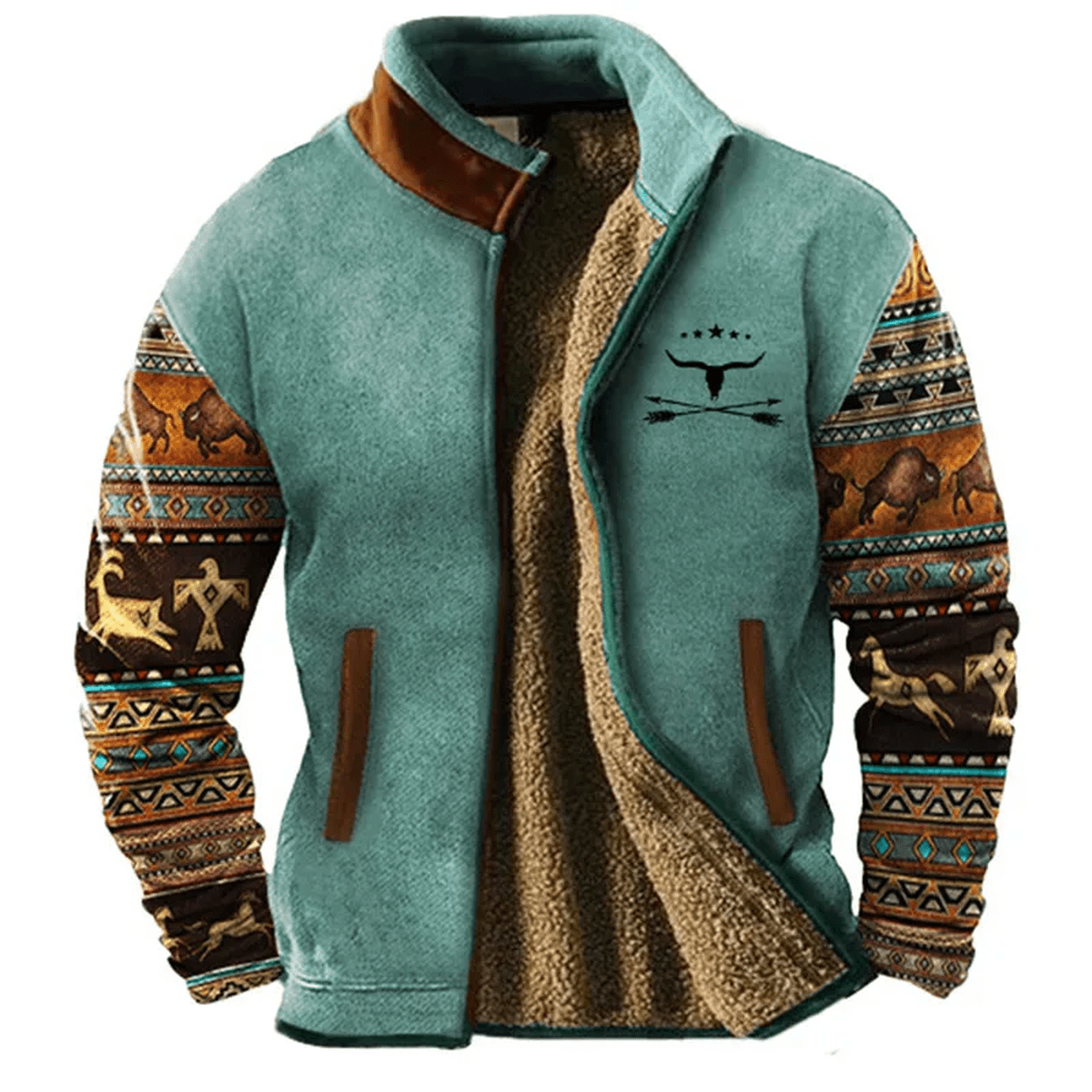 Sima Heren Zipjack | Zachte Polyester, Relaxed Fit 1