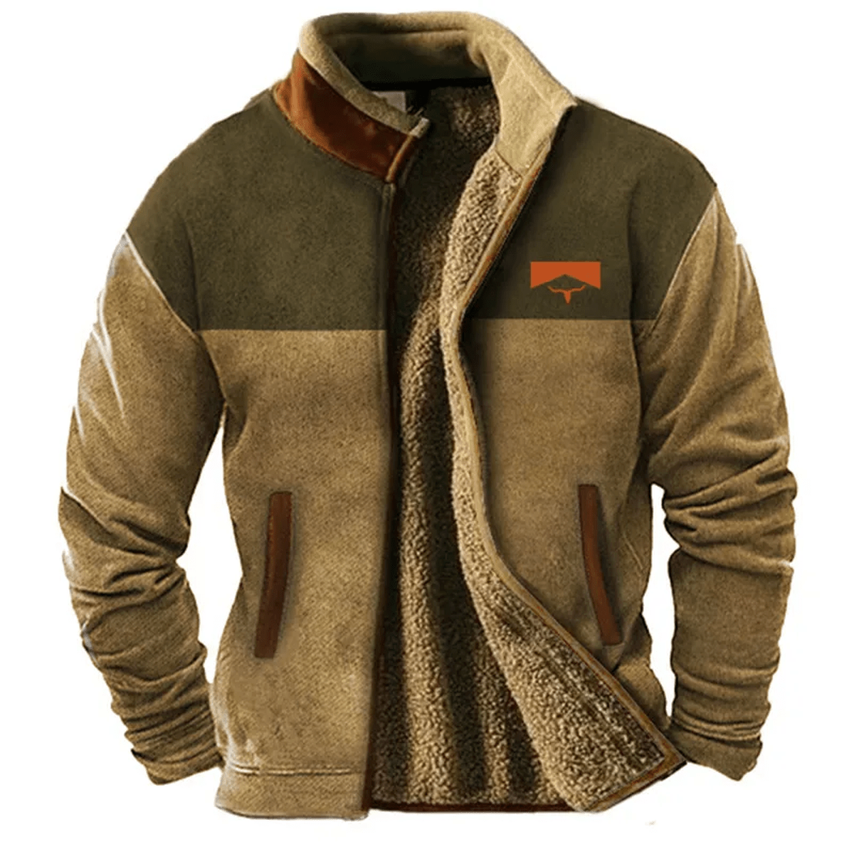 Sima Heren Zipjack | Zachte Polyester, Relaxed Fit 2