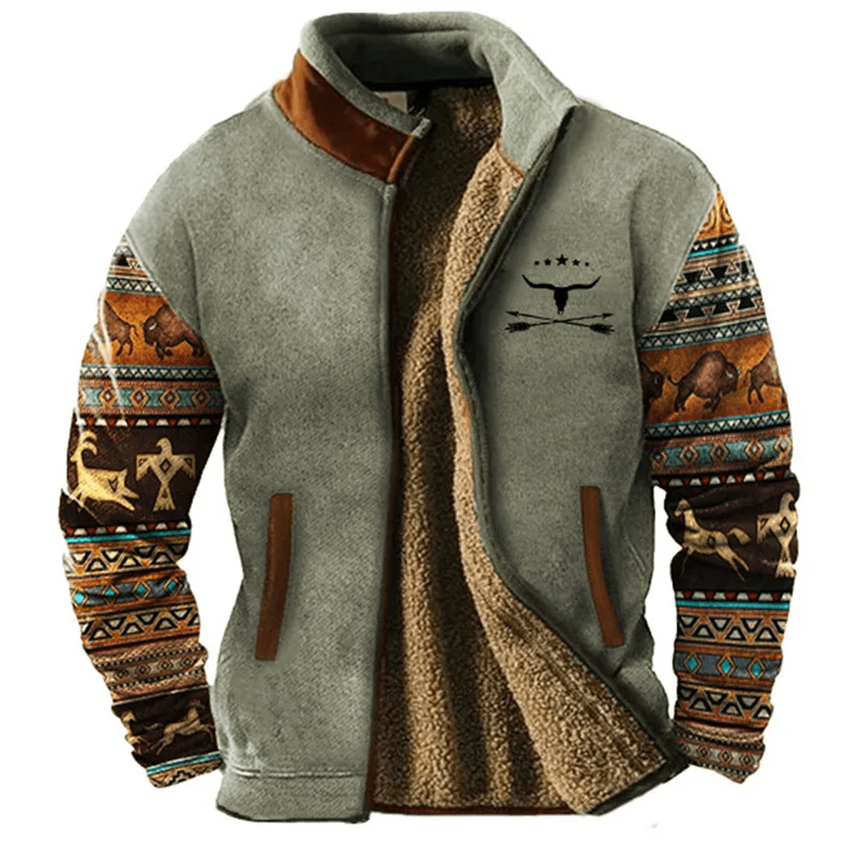 Sima Heren Zipjack | Zachte Polyester, Relaxed Fit 3