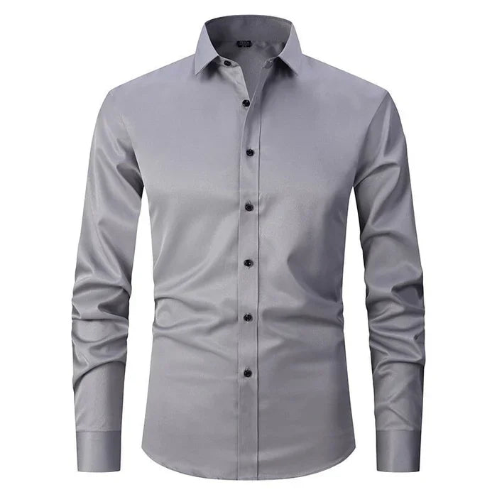 Sleek Heren Overhemd | Ademend Slim Fit, Kreukbestendig 11