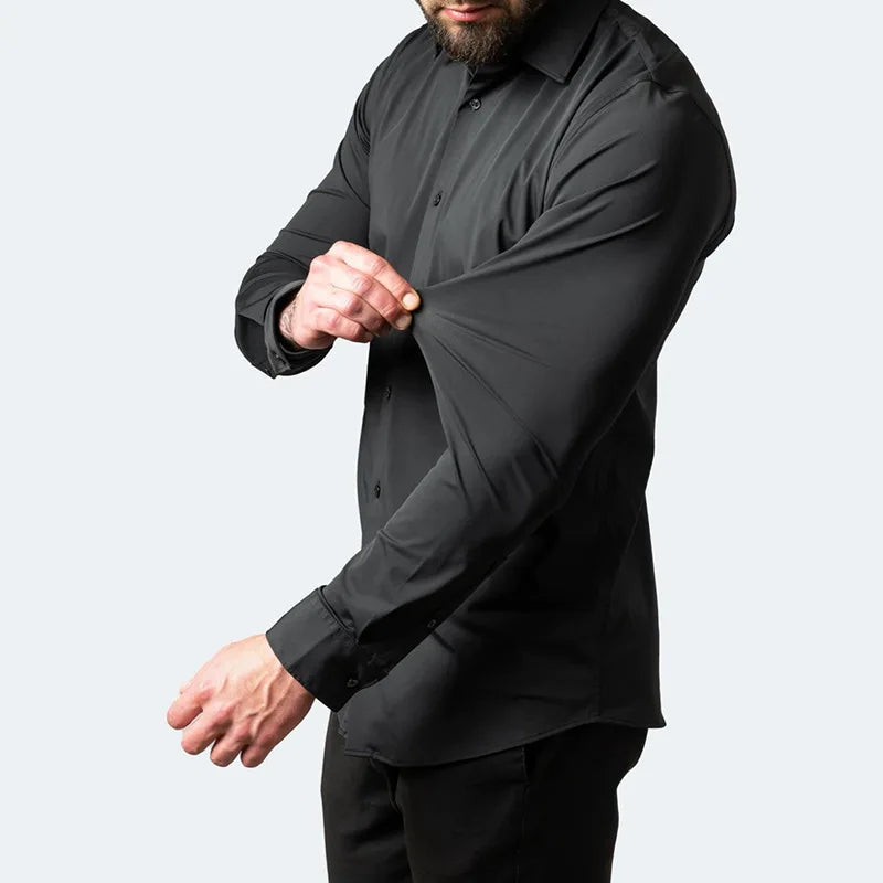 Sleek Heren Overhemd | Ademend Slim Fit, Kreukbestendig 2
